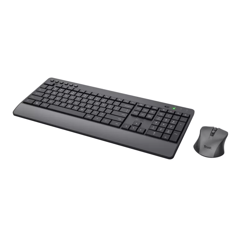 Trust Trezo tastatūra Pele iekļauta Birojs RF bezvadu AZERTY Beļģu Melna