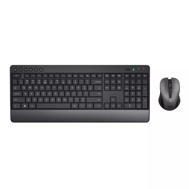Trust Trezo tastatūra Pele iekļauta Birojs RF bezvadu AZERTY Beļģu Melna