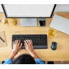 Trust Trezo tastatūra Pele iekļauta Birojs RF bezvadu AZERTY Beļģu Melna