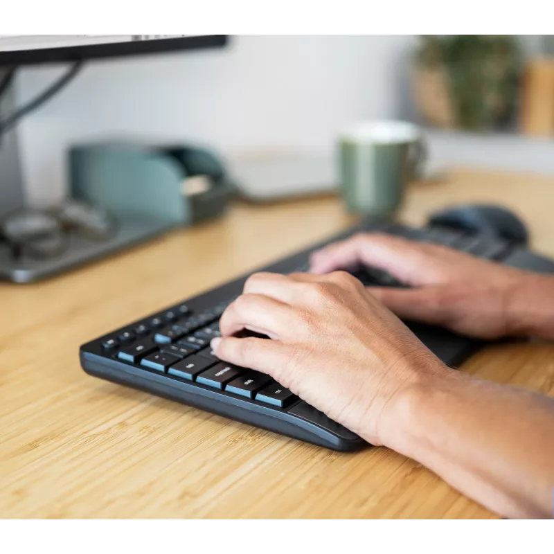 Trust Trezo tastatūra Pele iekļauta Birojs RF bezvadu AZERTY Beļģu Melna