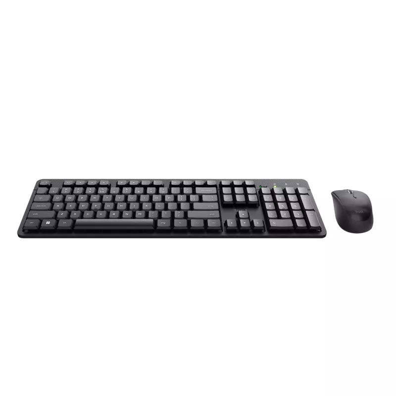 Trust Ody II tastatūra Pele iekļauta Birojs RF Bezvadu AZERTY Beļģu Melns