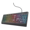 Trust GXT 792 Quadrox tastatūra Pelei iekļauta Spēļu USB QWERTY Beļģu Melna