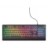 Trust GXT 792 Quadrox tastatūra Pelei iekļauta Spēļu USB QWERTY Beļģu Melna