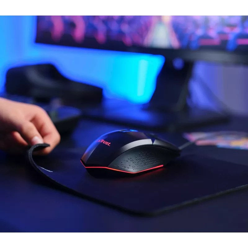 Trust GXT 792 Quadrox tastatūra Pelei iekļauta Spēļu USB QWERTY Beļģu Melna
