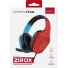 Trust GXT 416S Zirox austiņas ar vadu, galvas stīpu, spēlēm, melnas, ciāna, sarkanas