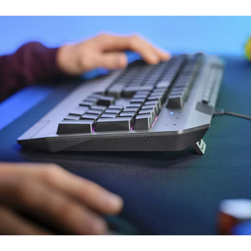 Trust GXT 836 Evocx klaviatūra spēlēm USB AZERTY beļģu melna