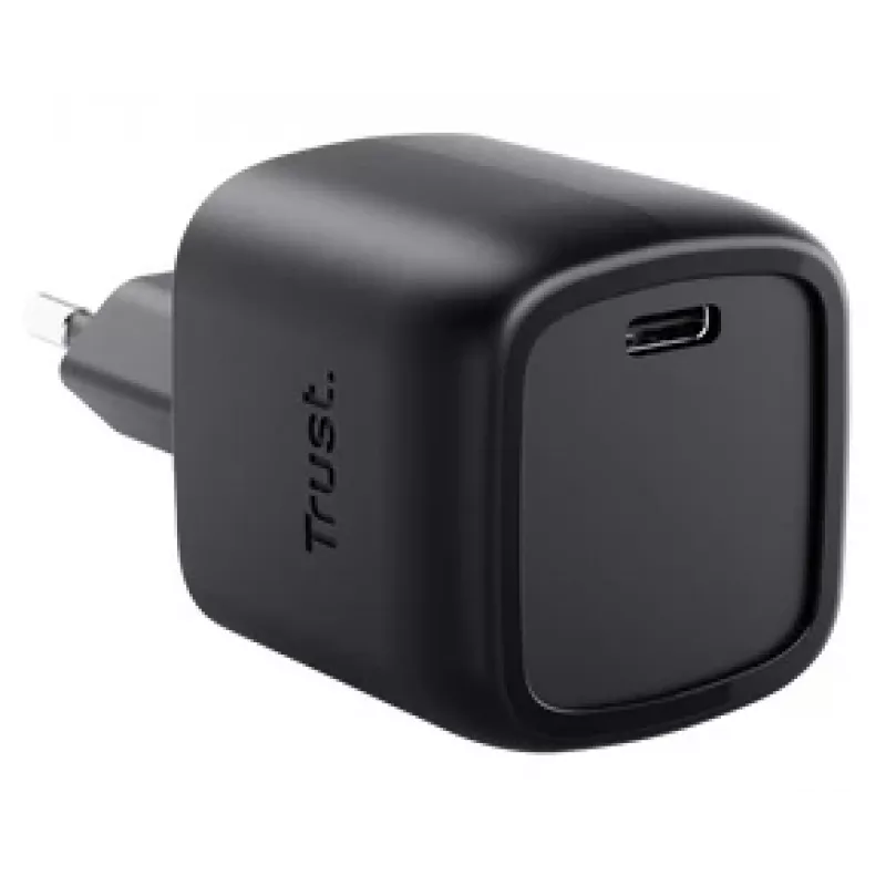 Lādētājs Trust Maxo 30W USB-C GaN lādētājs iekštelpām ātrā uzlāde melns