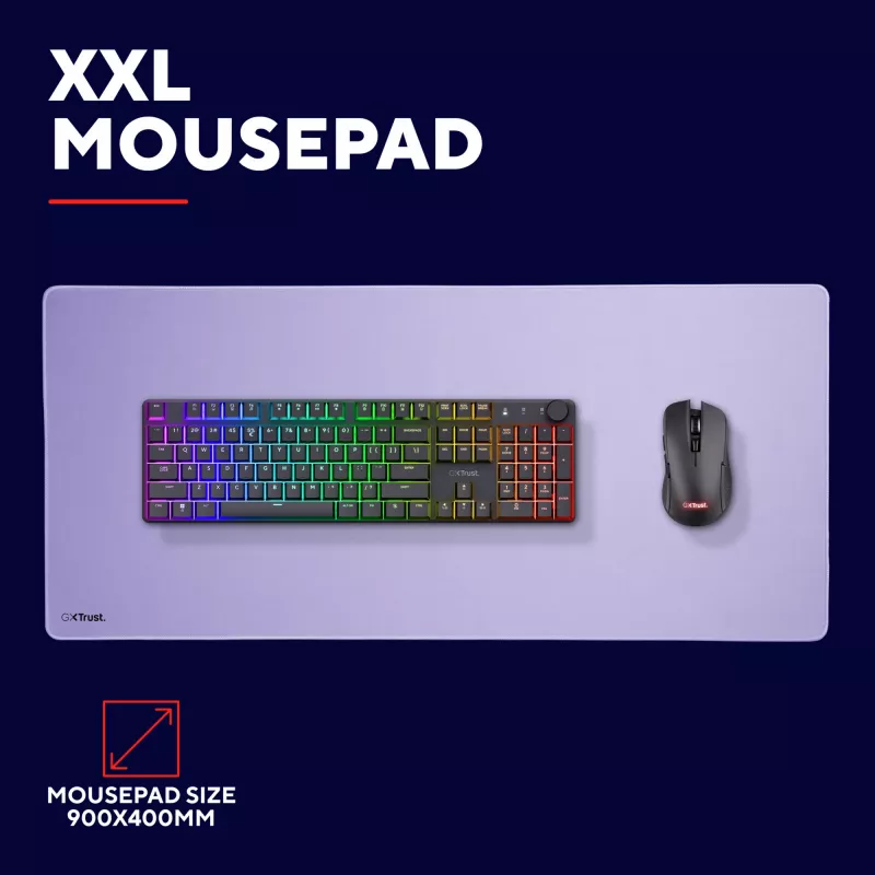 Trust GXT 759P spēļu peļu paliktnis violetā krāsā