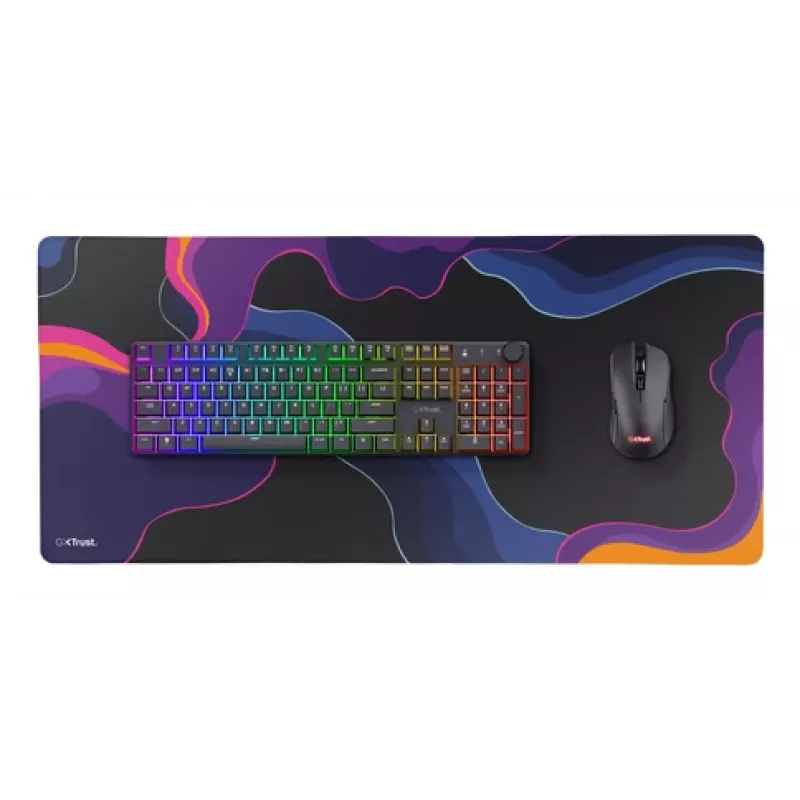 Trust GXT 759 XXL spēļu peļu paliktnis melns, zils, rozā, violets