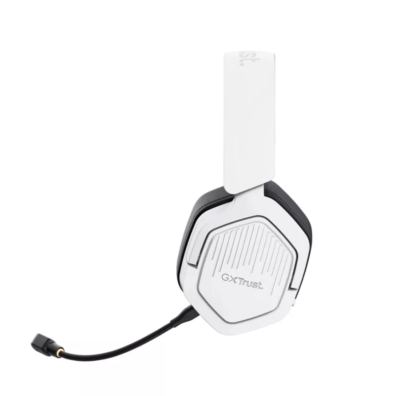 Trust GXT 493PS Carus austiņas ar vadu un bezvadu savienojumu, galvas lentes tipa, spēļu austiņas, Bluetooth, baltas