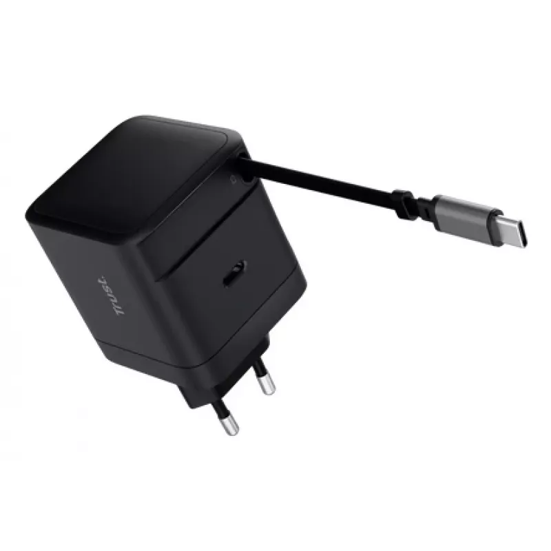 TRUST lādētājs Maxo 65W USB-C ar 67 cm ievelkamu kabeli