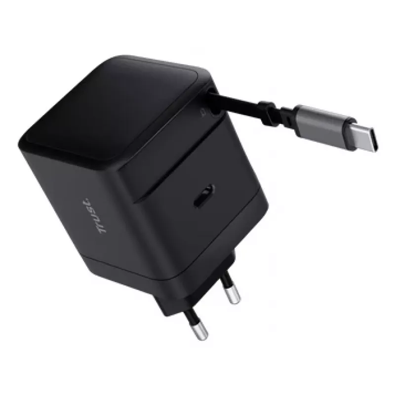 TRUST lādētājs Maxo 65W USB-C ar 67 cm ievelkamu kabeli