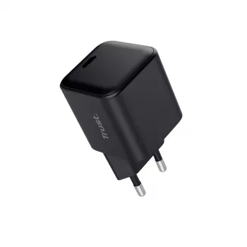 Lādētājs TRUST Maxo īpaši mazs 65 W GaN USB-C melns ar 2 m kabeli