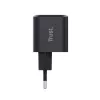 Lādētājs TRUST Maxo īpaši mazs 65 W GaN USB-C melns ar 2 m kabeli