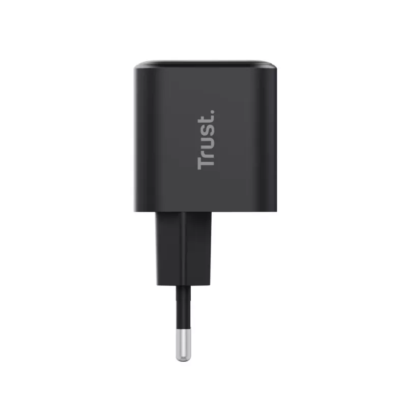 Lādētājs TRUST Maxo īpaši mazs 65 W GaN USB-C melns ar 2 m kabeli