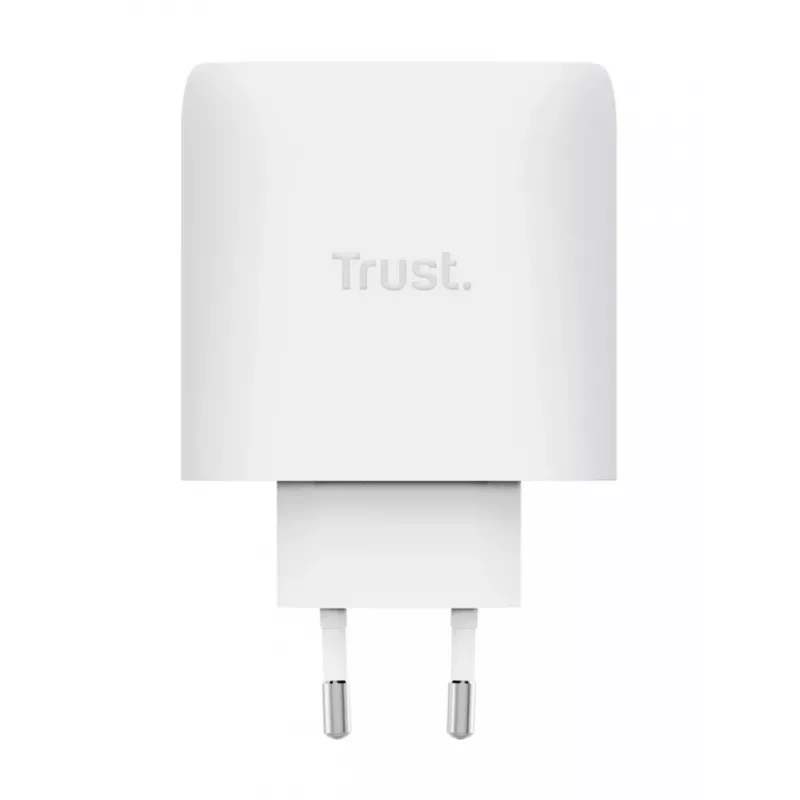 TRUST Maxo 65W iekštelpu maiņstrāvas ātrais lādētājs, 3x USB-C, maks. 20V, 2 m kabelis, balts