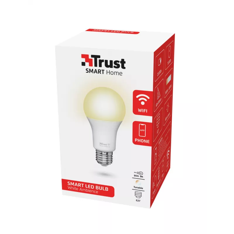 Trust 71285 viedais apgaismojums viedā spuldze Wi-Fi