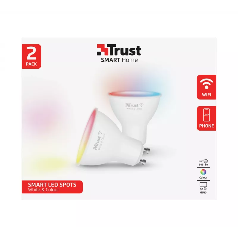 Viedā spuldze Trust 71292 Wi-Fi Balta 50 mm x 50 mm x 54 mm
