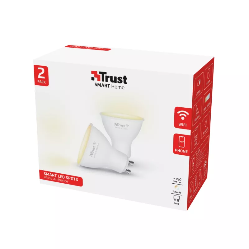 Trust 71296 viedais apgaismojums Viedā spuldze Wi-Fi