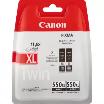 Canon PGI-550BK Melnās tintes kasetne (Dubultiepakojums)