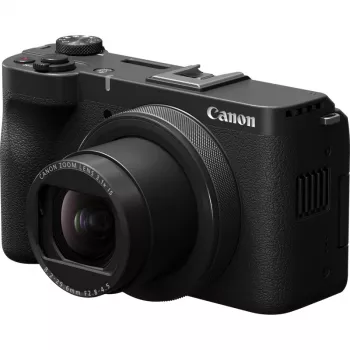 Kompakta kamera Canon PowerShot V1 Premium Vlogger Kit — 22,3 MP, 1/4 collu CMOS, 4K UHD, 3,1x optiskā tālummaiņa, 3 collu skārienekrāns, melna