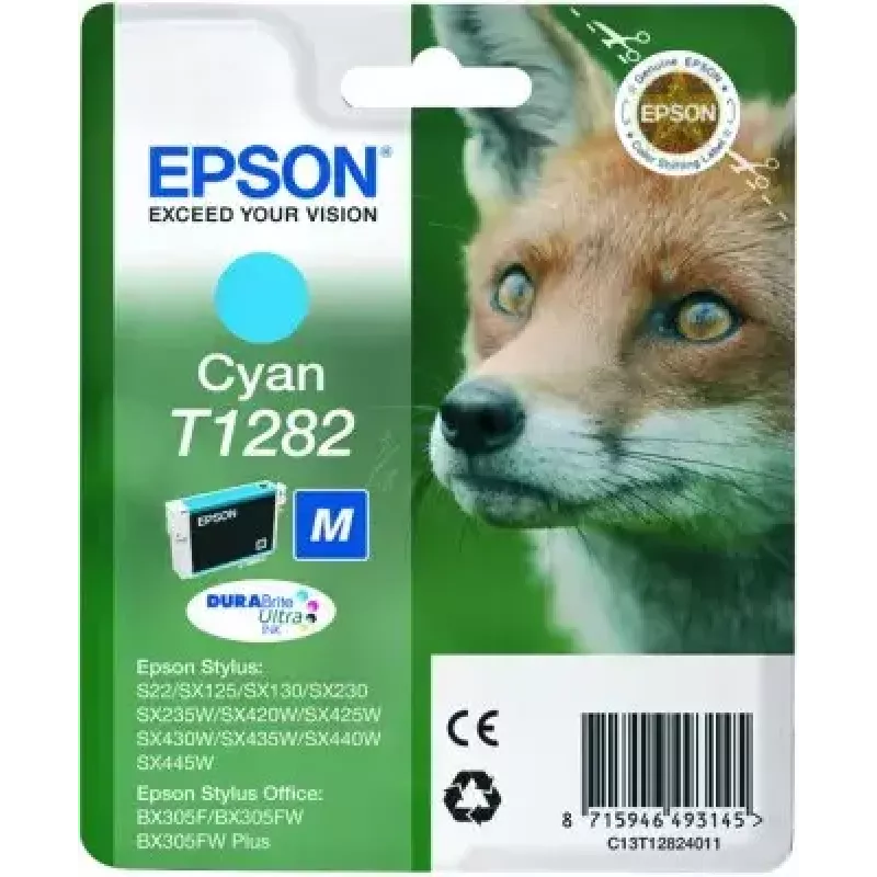 Epson Fox Singlepack ciāna T1282 DURABrite Ultra tinte