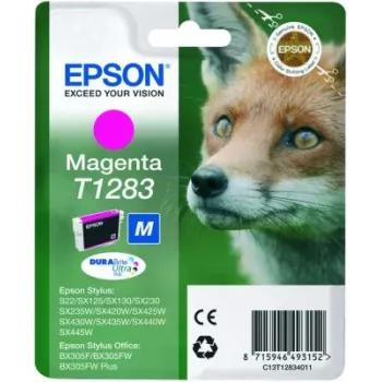 Epson Fox Singlepack fuksīna T1283 DURABrite Ultra tintes kārtridžs