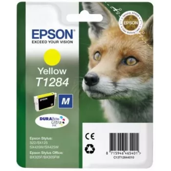 Epson Fox Singlepack dzeltena T1284 DURABrite Ultra tintes kasetne