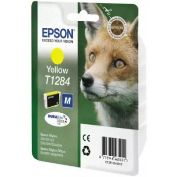Epson Fox Singlepack dzeltena T1284 DURABrite Ultra tintes kasetne