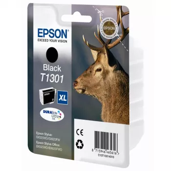 Epson Stag Singlepack Melns T1301 DURABrite Ultra tintes kasetne, Melna, Pigmenta bāzes tinte, 1 gab.
