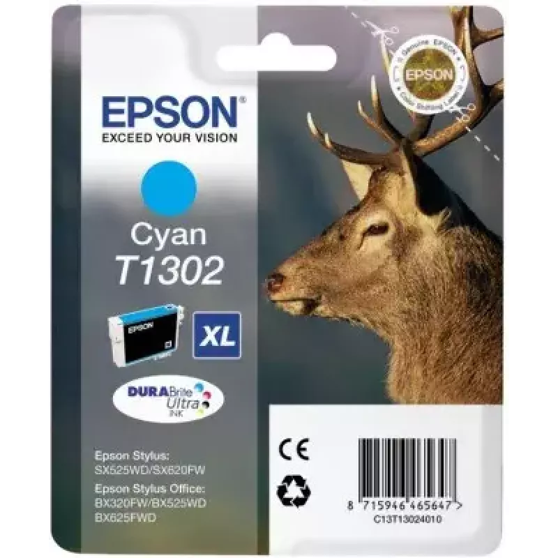 Epson Stag Singlepack ciāna T1302 DURABrite Ultra tinte