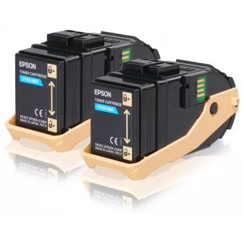 Epson Double Pack tonera kasete ciāna 7.5kx2, 7500 lapas, ciāna, 1 gab.