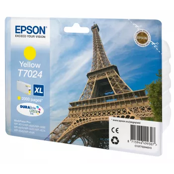 Epson Eiffel Tower tintes kasetne XL dzeltena 2k, augsta (XL) ietilpība, dzeltena, pigmenta tinte, 21,3 ml, 1 gab.