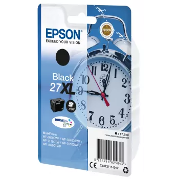 Epson modinātājpulkstenis viena iepakojumā melns 27XL DURABrite Ultra tinte