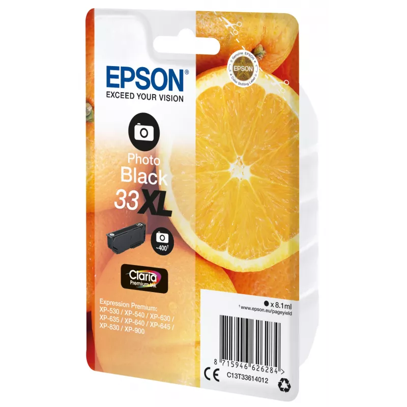 Epson oranžas Singlepack Photo Melns 33XL Claria Premium Ink
