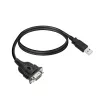 ACT 0,6 metri USB uz seriālo adapteri, Melns, 0,6 m, USB Type-A, DB-9, Vīrišķais, Vīrišķais