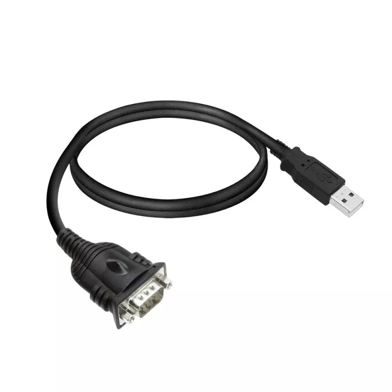 ACT 0,6 metri USB uz seriālo adapteri, Melns, 0,6 m, USB Type-A, DB-9, Vīrišķais, Vīrišķais