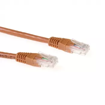 ACT brūns 7 metru U/UTP CAT6A plāksterkabelis ar RJ45 savienotājiem
