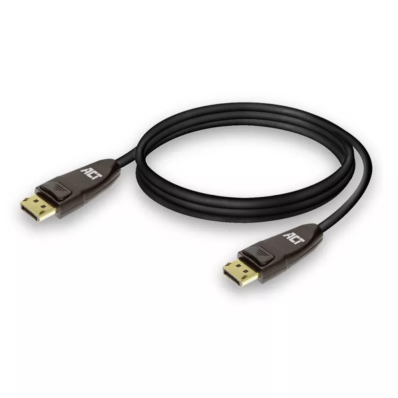 ACT DisplayPort 1.4 kabelis 8K, 1m, 1 m, DisplayPort, DisplayPort, Vīriešu, Vīriešu, Melns