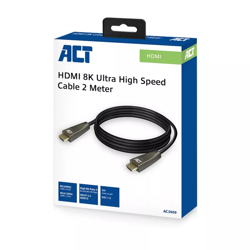 ACT 2 metri HDMI 8K īpaši ātrdarbīgs kabelis v2.1 HDMI-A vīr. - HDMI-A vīr.