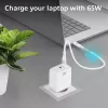 ACT USB-C lādētājs 65W 2 portu ar Power Delivery PPS un GaNFast
