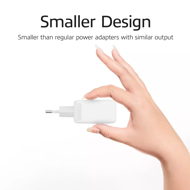 ACT USB-C lādētājs 65W 2 portu ar Power Delivery PPS un GaNFast