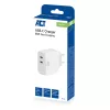 ACT USB-C lādētājs 65W 2 portu ar Power Delivery PPS un GaNFast