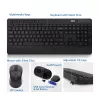 ACT bezvadu tastatūras un peles komplekts (Azerty), klusie klikšķi, videi draudzīgs, izgatavots no pārstrādātiem materiāliem