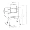 ACT pārvietojams TV/monitoru grīdas statīvs, 50” līdz 86”, VESA, 127 cm (50 collas), 2,18 m (86 collas), 200 x 200 mm, 800 x 600 mm, Alumīnijs, Plastmasa, Tērauds, Pelēks