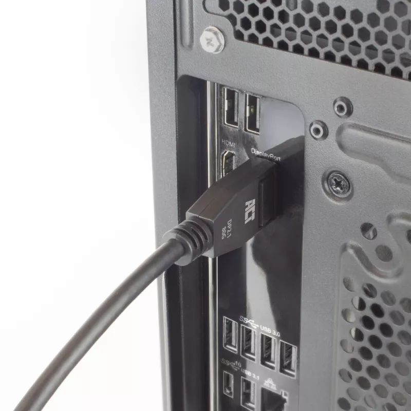 ACT AK4081 DisplayPort kabelis 1 m Melns