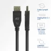 ACT AK4082 DisplayPort kabelis 2 m melns