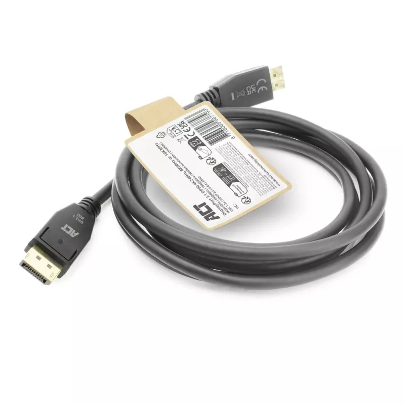ACT AK4082 DisplayPort kabelis 2 m melns