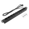 ACT pagarinātāja bloks PDU 19 collu CEE7/7 ar 9 tipa F rozetēm, 3m H05VV-F 3G1.5