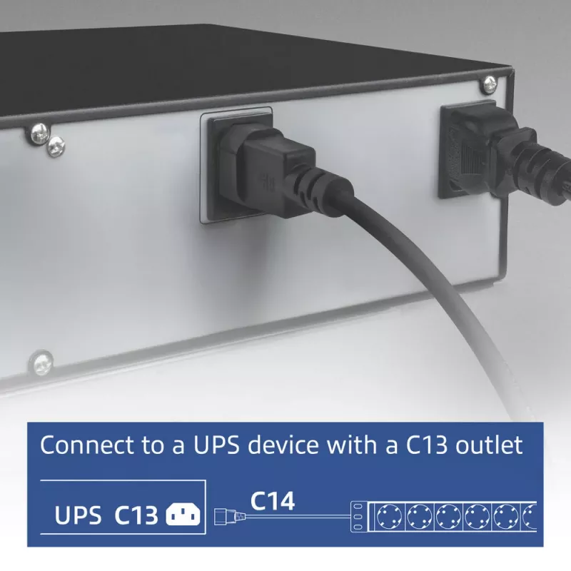Strāvas sadales bloks ACT PD3004 19 collas C14 IEC60320 ar 8 F tipa kontaktligzdām, 3 m H05VV-F 3G1.0, 230 V 10 A